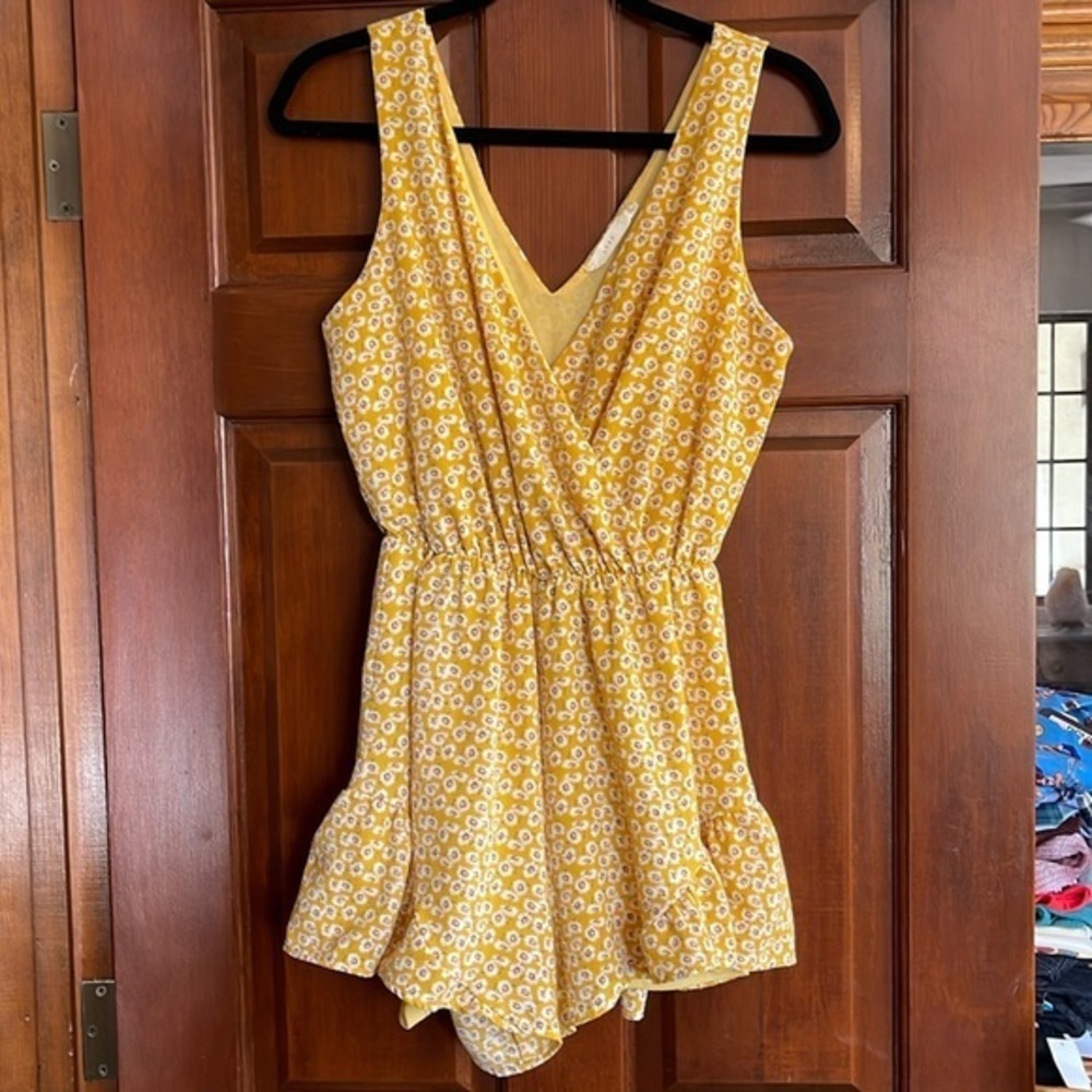 Lush Sunflower romper Small